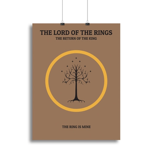 The Lord Of The Rings The Return Of The King Minimal Movie Canvas