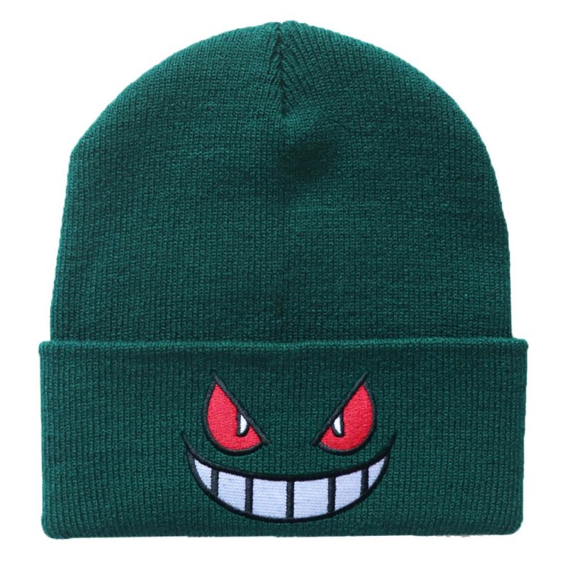 6Colors Pokemon Gengar Kawaii Cartoon Anime Cute Wool Embroidery Knitted Hat Warm Pullover Cap Gifts For 3