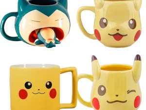 Anime Pokemon Snorlax Pikachu Cartoon Ceramic Water Cup Mug Christmas Birthday Gift for Children