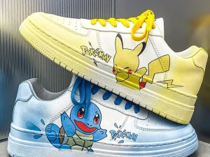 Pokemon Anime Pikachu Squirtle Cartoon Casual Sneakers Youth Student Breathable Running Fashion Sports Shoes for Christmas